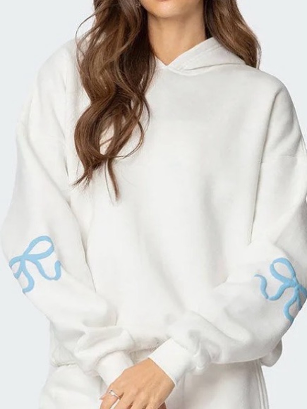 Edikted White Women's Pullover Hoodie